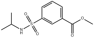 Benzoic acid, 3-[[(1-methylethyl)amino]sulfonyl]-, methyl ester Structure