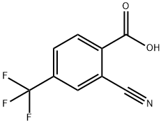 Benzoic acid, 2-cyano-4-(trifluoromethyl)- Structure