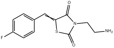 2,4-Thiazolidinedione, 3-(2-aminoethyl)-5-[(4-fluorophenyl)methylene]- Structure