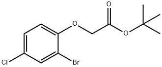 Acetic acid, 2-(2-bromo-4-chlorophenoxy)-, 1,1-dimethylethyl ester 구조식 이미지