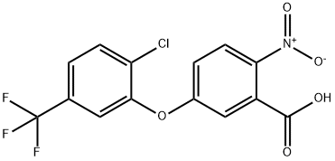 Benzoic acid, 5-[2-chloro-5-(trifluoromethyl)phenoxy]-2-nitro- Structure