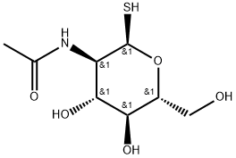 2-(Acetylamino)-2-deoxy-1-thio-alpha-D-glucopyranose 구조식 이미지