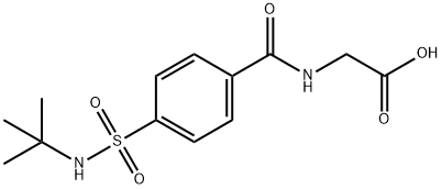 Glycine, N-[4-[[(1,1-dimethylethyl)amino]sulfonyl]benzoyl]- Structure