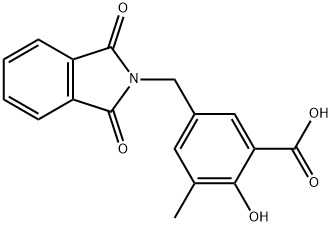 5-[(1,3-dioxo-2,3-dihydro-1H-isoindol-2-yl)methyl]-2-hydroxy-3-methylbenzoic acid 구조식 이미지