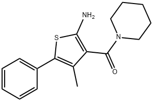 Methanone, (2-amino-4-methyl-5-phenyl-3-thienyl)-1-piperidinyl- 구조식 이미지