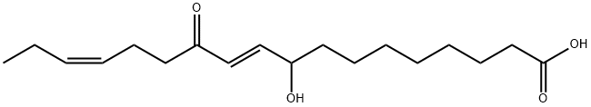 10,15-Octadecadienoic acid, 9-hydroxy-12-oxo-, (10E,15Z)- 구조식 이미지