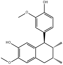 2-Naphthalenol, 5,6,7,8-tetrahydro-8-(4-hydroxy-3-methoxyphenyl)-3-methoxy-6,7-dimethyl-, (6R,7R,8R)- 구조식 이미지