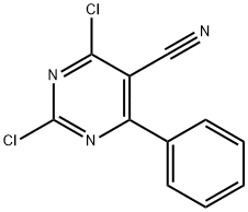 5-Pyrimidinecarbonitrile, 2,4-dichloro-6-phenyl- Structure