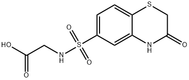 Glycine, N-[(3,4-dihydro-3-oxo-2H-1,4-benzothiazin-6-yl)sulfonyl]- Structure