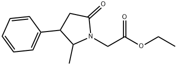 1-Pyrrolidineacetic acid, 2-methyl-5-oxo-3-phenyl-, ethyl ester Structure