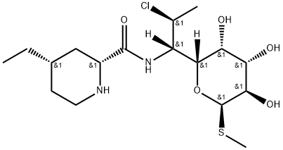 (2R-cis)-Methyl 7-Chloro-6,7,8-trideoxy-6-[[(4-ethyl-2-piperidinyl)carbonyl]amino]-1-thio-L-threo-α-D-galacto-octopyranoside 구조식 이미지