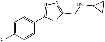 1,3,4-Oxadiazole-2-methanamine, 5-(4-chlorophenyl)-N-cyclopropyl- Structure