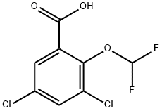 Benzoic acid, 3,5-dichloro-2-(difluoromethoxy)- Structure