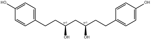 3,5-Heptanediol, 1,7-bis(4-hydroxyphenyl)-, (3R,5S)-rel- Structure