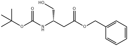 Butanoic acid, 3-[[(1,1-dimethylethoxy)carbonyl]amino]-4-hydroxy-,phenylmethyl ester, (3S)- Structure