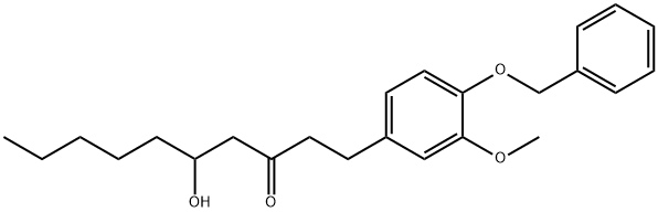 3-Decanone, 5-hydroxy-1-[3-methoxy-4-(phenylmethoxy)phenyl]- Structure