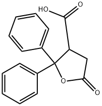 2-oxo-5,5-diphenyltetrahydro-4-furancarboxylic acid Structure