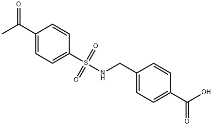 4-(4-acetylbenzenesulfonamidomethyl)benzoic acid 구조식 이미지