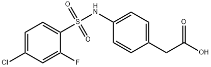 2-[4-(4-chloro-2-fluorobenzenesulfonamido)phenyl]acetic acid Structure