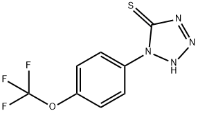 5H-Tetrazole-5-thione, 1,2-dihydro-1-[4-(trifluoromethoxy)phenyl]- Structure