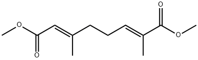 2,6-Octadienedioic acid, 2,6-dimethyl-, dimethyl ester, (E,E)- (9CI) Structure