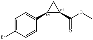 cis-methyl 2-(4-bromophenyl)cyclopropanecarboxylate Structure