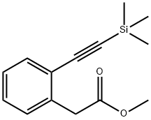 Benzeneacetic acid, 2-[2-(trimethylsilyl)ethynyl]-, methyl ester 구조식 이미지