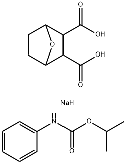 7-OXABICYCLO(2.2.1)HEPTANE-2,3DICARBOXYLIC ACID, DISODIUM SALT, mixture with 1-METHYLETHYL PHENYLCARBAMATE Structure