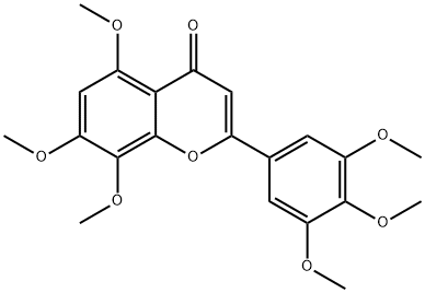 4H-1-Benzopyran-4-one, 5,7,8-trimethoxy-2-(3,4,5-trimethoxyphenyl)- Structure