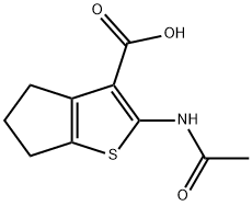 4H-Cyclopenta[b]thiophene-3-carboxylic acid, 2-(acetylamino)-5,6-dihydro- Structure