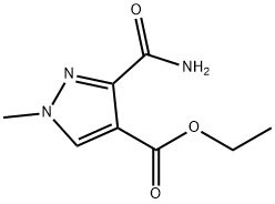 ethyl 3-(aminocarbonyl)-1-methyl-1H-pyrazole-4-carboxylate Structure