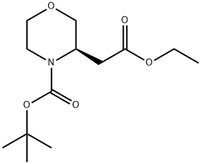 Ethyl (R)-4-N-BOC-MORPHOLINE-3-ACETATE Structure