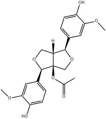 8-Acetoxypinoresinol 구조식 이미지
