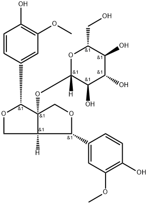 1-Hydroxypinoresinol 1-O-glucoside 구조식 이미지