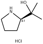 2-PyrrolidineMethanol, α,α-diMethyl-, hydrochloride (1:1), (2R)- Structure