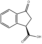 1H-Indene-1-carboxylic acid, 2,3-dihydro-3-oxo-, (1R)- Structure