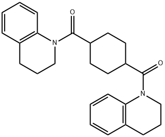 1,1'-[1,4-cyclohexanediyldi(carbonyl)]bis-1,2,3,4-tetrahydroquinoline 구조식 이미지