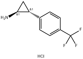 Cyclopropanamine, 2-[4-(trifluoromethyl)phenyl]-, hydrochloride (1:1), (1R,2S)-rel- Structure