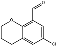 2H-1-Benzopyran-8-carboxaldehyde, 6-chloro-3,4-dihydro- 구조식 이미지