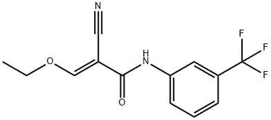 (2{E})-2-cyano-3-ethoxy-{N}-[3-(trifluoromethyl)phenyl]acrylamide 구조식 이미지