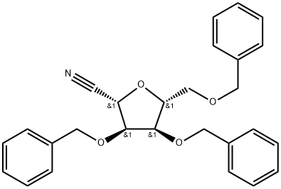 2,5-anhydro-3,4,6-tri-O-benzyl-β-D-allononitrile 구조식 이미지