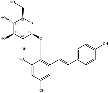 2,3,5,4＇-Tetrahydroxy stilbene-2-Ο-β-D-glucoside Structure