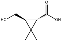 (1S,3S)-3-(Hydroxymethyl)-2,2-dimethylcyclopropane-1-carboxylic acid Structure