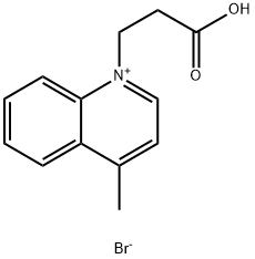 Quinolinium, 1-(2-carboxyethyl)-4-methyl-, bromide (1:1) Structure