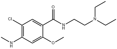 Benzamide, 5-chloro-N-[2-(diethylamino)ethyl]-2-methoxy-4-(methylamino)- 구조식 이미지