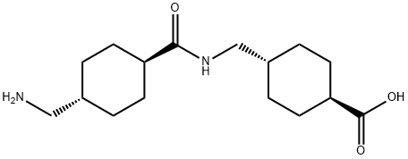 (trans)-4-(((trans)-4-(aminomethyl)cyclohexanecarboxamido)methyl) cyclohexanecarboxylic 구조식 이미지