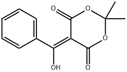 1,3-Dioxane-4,6-dione, 5-(hydroxyphenylmethylene)-2,2-dimethyl- 구조식 이미지