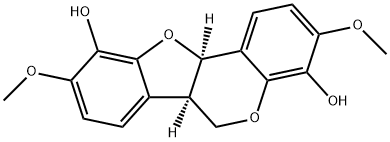 6H-Benzofuro[3,2-c][1]benzopyran-4,10-diol, 6a,11a-dihydro-3,9-dimethoxy-, (6aR,11aR)- 구조식 이미지