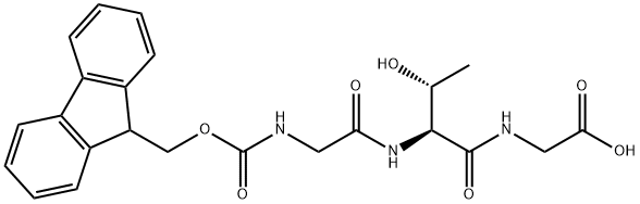 Glycine, N-[(9H-fluoren-9-ylmethoxy)carbonyl]glycyl-L-threonyl- (9CI) Structure