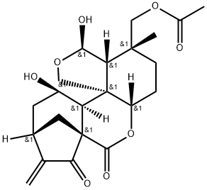 (12R)-21-Acetyloxy-13-deoxy-5β-hydroxyenmein 구조식 이미지